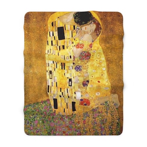 Manta de vellón Sherpa: El beso de Gustav Klimt