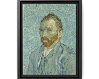 Vincent Van Gogh Self Portrait Framed Canvas Art, Vintage Wall Decor, Art Lovers Gift, Gallery Wall Art, Inspired Home Decor, Unique Gift