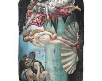 Sherpa Fleece Blanket --The Birth of Venus by Botticelli