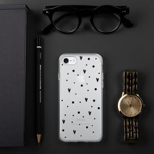 Mobile phone case iPhone case mobile phone heart black mobile phone chain
