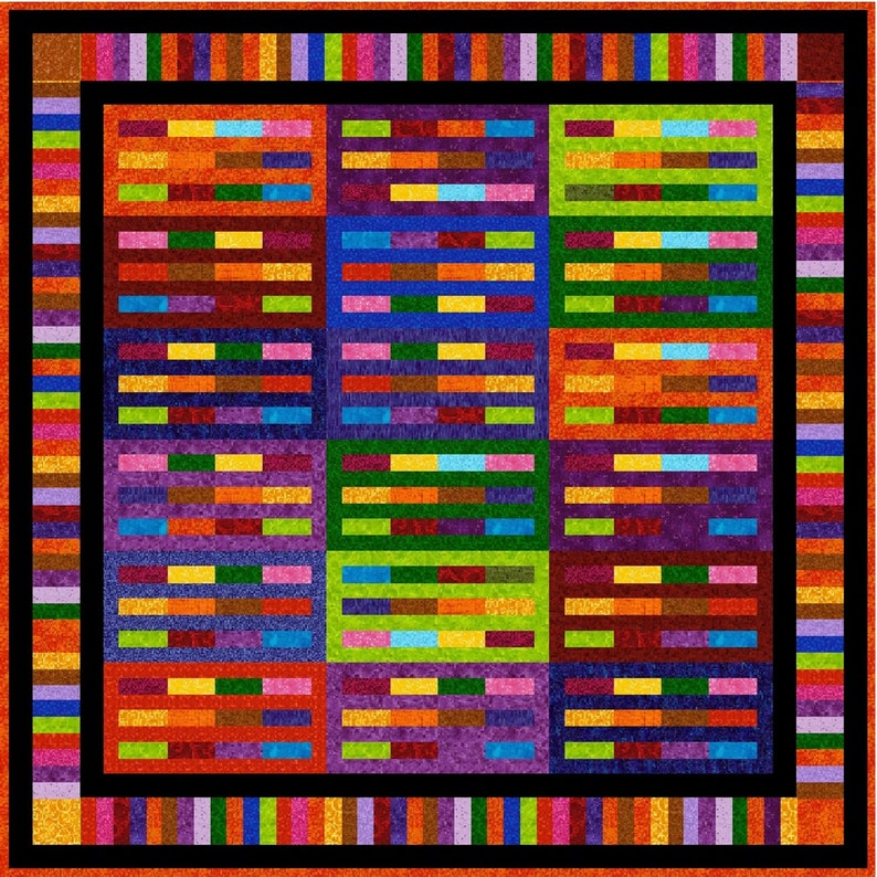 Quilt-Addicts Pre-cut Quilt Kit or Finished Quilt SIMON SAYS Double 69x 69 or Lap 55x 55