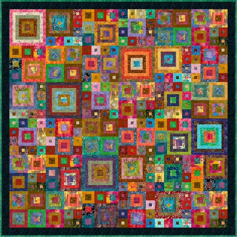 TIKA BATIKA Batik Pre-cut Quilt Kit All Sizes by Quilt-Addicts 78x78 precut kit