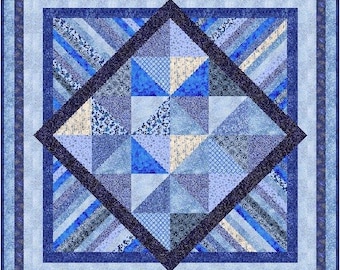 MY BLUE HEAVEN - Pre-cut Quilt Kit - All Sizes - by Quilt-Addicts *