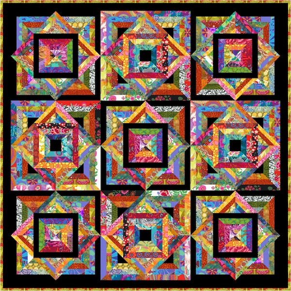 TROPPO LOCO - Pre-cut Quilt Kit - All Sizes - by Quilt-Addicts *