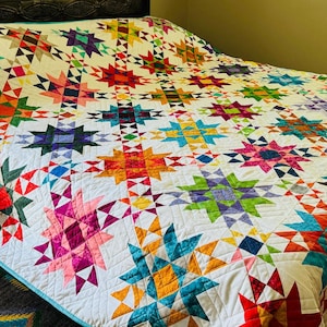 QUINTESSENTIAL STARS - Free Delivery - Pre-cut Quilt Kit - All Sizes - by Quilt-Addicts **