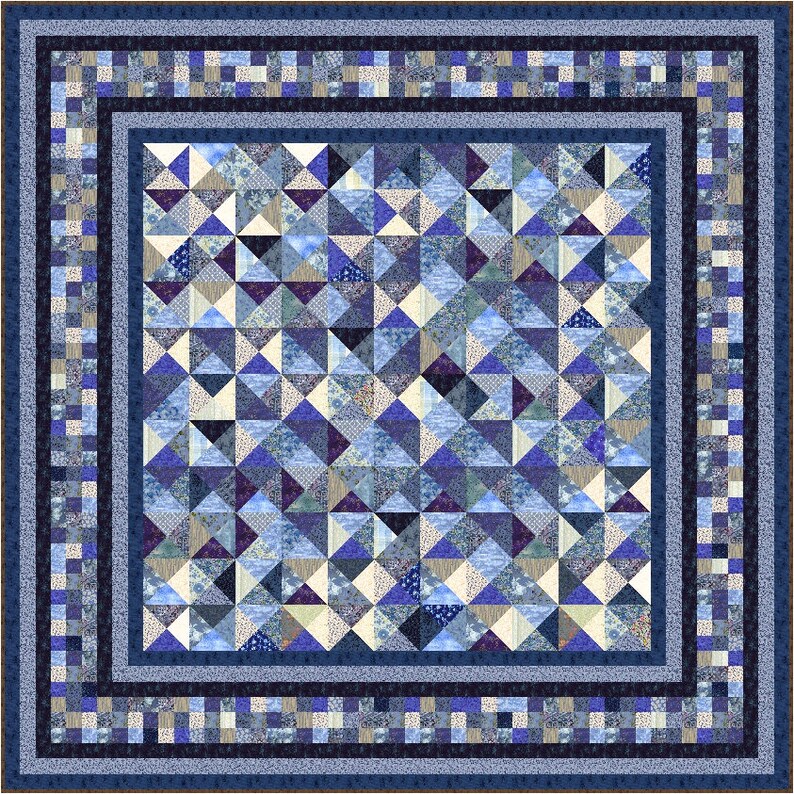 INDIGO BLUES Precut Quilt Kit All Sizes by Etsy