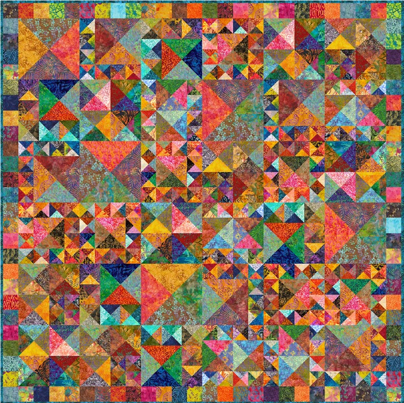 Complex Patchwork ULUWATU - Free Delivery - Batik - Pre-cut Quilt Kit - Batik - All Sizes ...