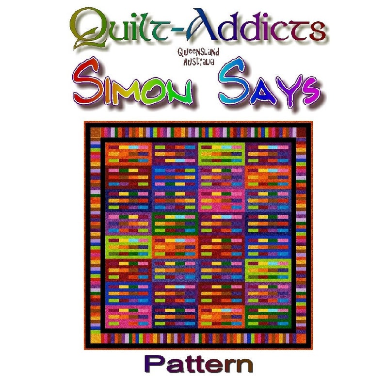 Quilt-Addicts Pre-cut Quilt Kit or Finished Quilt SIMON SAYS Double 69x 69 or Lap 55x 55