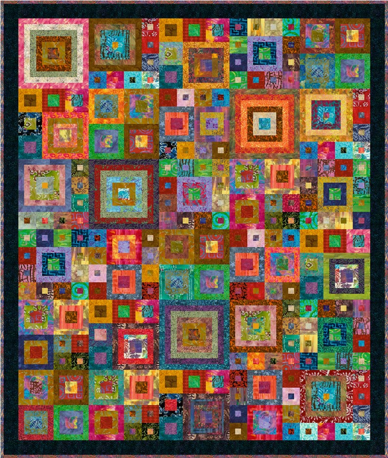 TIKA BATIKA Batik Pre-cut Quilt Kit All Sizes by Quilt-Addicts 77x65 precut kit