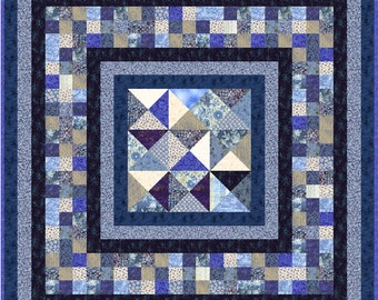 INDIGO BLUES - Pre-cut Quilt Kit - All Sizes - by Quilt-Addicts *