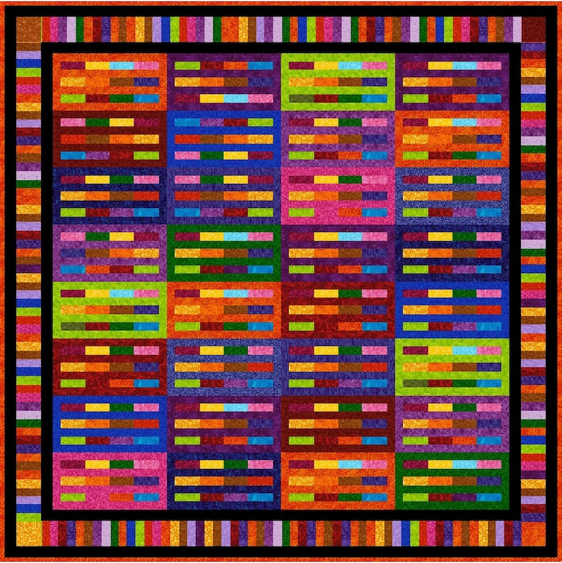 Quilt-Addicts Pre-cut Quilt Kit or Finished Quilt SIMON SAYS Double 69x 69 or Lap 55x 55