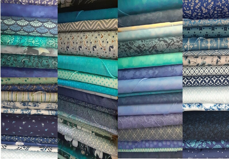 MY BLUE HEAVEN Precut Quilt Kit All Sizes by Etsy