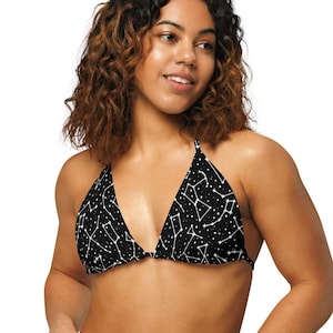 Constellations Print Recycled String-Bikini