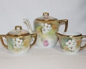 Erdmann Schlegelmilch Individual Floral Tea Set - Teapot, Creamer and Sugar Bowl