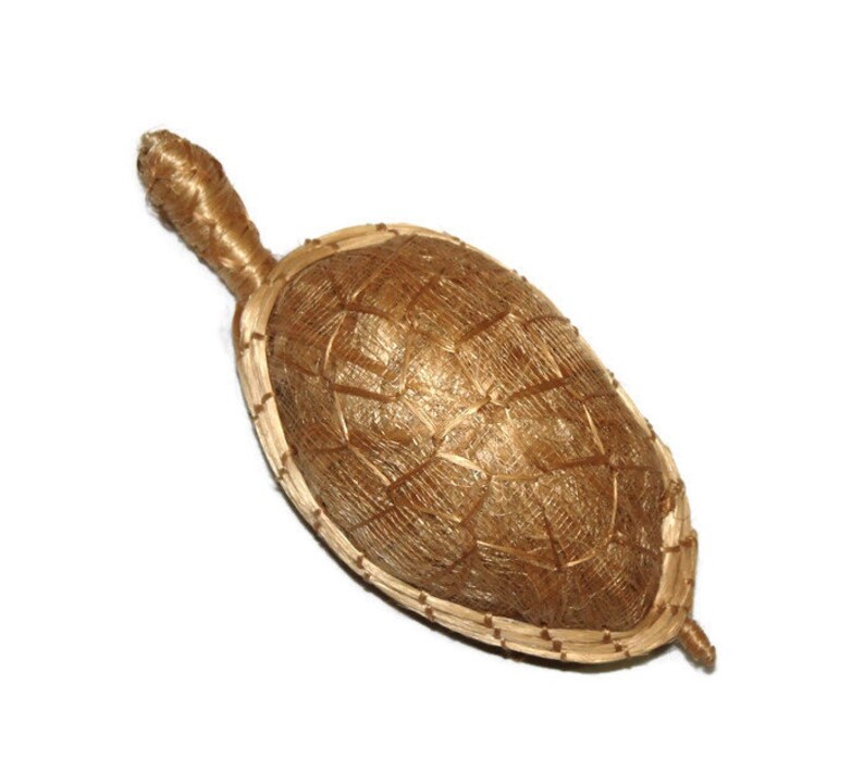 Woven Natural Seagrass Sea Turtle Decoration Etsy