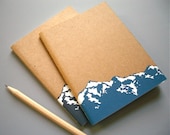 Small Mountain Notebook Journal - Screen Printed Blank Sketchbook - Travel, Nature, or Bullet Journal