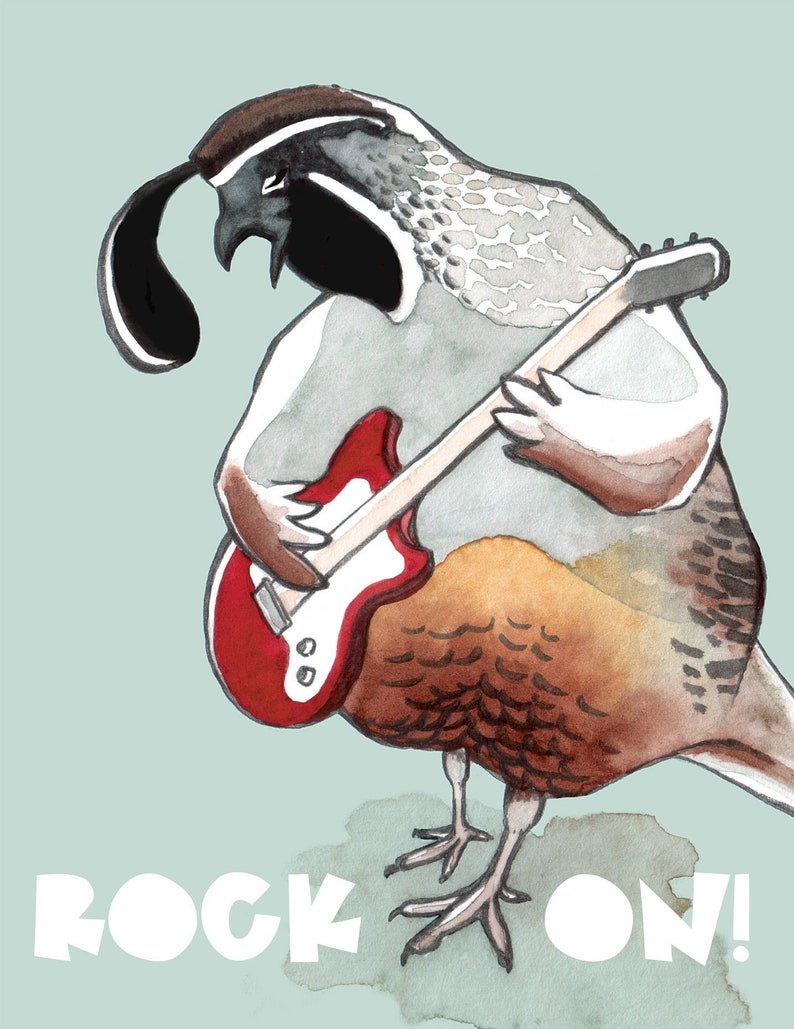 just because card you can do it card Rock On Card friendship card congratulations card Blank Inside funny card
