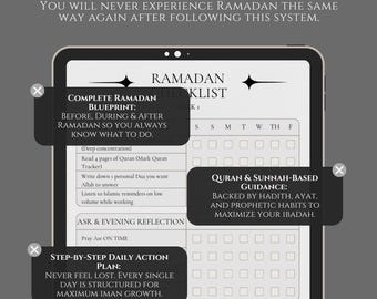 Ramadan Planner Journal for Goal-Setting, Reflection, Duas, Prayer Tracker, Quran Tracking, Islamic Gratitude & Ramadan Preparation Guide