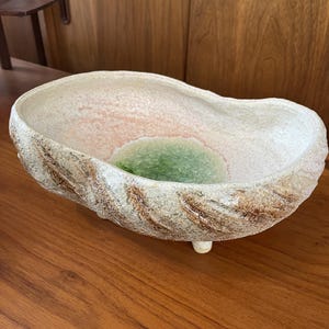 Vintage mid century modern Ikebana vase bowl
