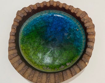 Robert Maxwell ashtray bowl studio pottery art 1960s glass stoneware