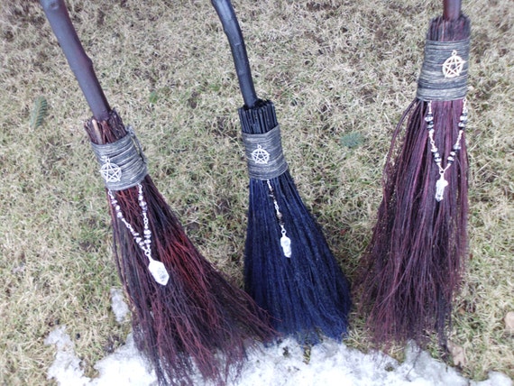 Image result for beautiful photos of wicca brooms with crystals