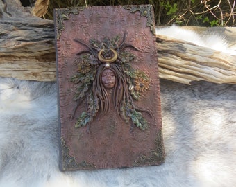 Green Goddess Journal, Book of Shadows, Witch's Grimoire, Blank Spell Book,Tarot Gratitude Journal,  Dream Diary, Gift for Pagan Wicca Witch