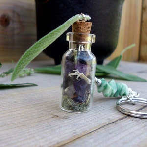 Witch's Bottle Amulet Keychain Wicca and Witchcraft - Etsy