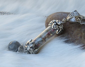 Labradorite Aura Protection Necklace, Witch's  Auric Shield Amulet, Gemstone Talisman Pendant, Witchcraft Jewelry, Wicca Pagan Gift Idea