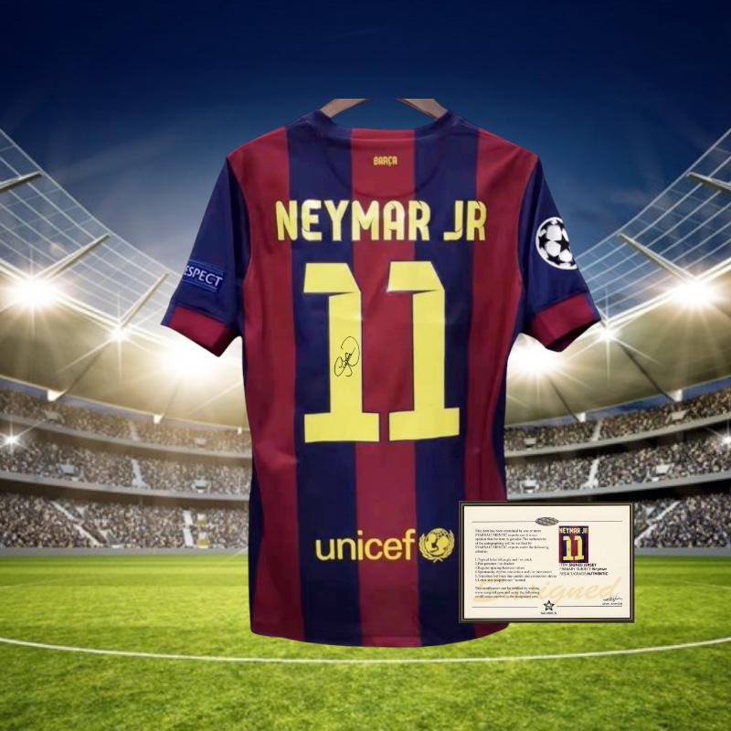 Signed Neymar Junior Barcelona 14/15 Shirt - Etsy