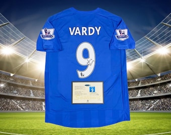 Jamie Vardy Signed Shirt Leicester 15/16