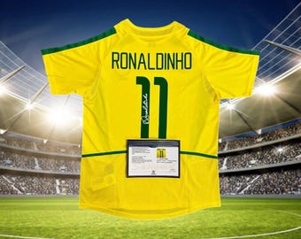 Signed Ronaldinho Brazil 2002 Shirt