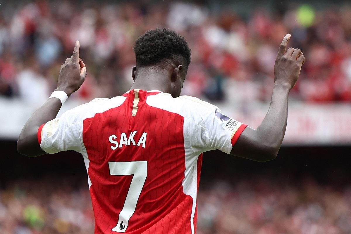 Maillot Arsenal Signé Bukayo Saka - Encadré Avec Certificat AFTAL
