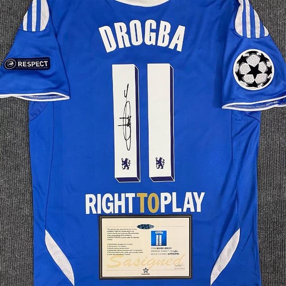 Didier Drogba Signed Shirt Chelsea FC 11/12 - Etsy