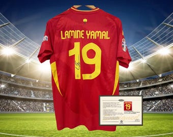 Signed Lamine Yamal Spain EURO24 Shirt
