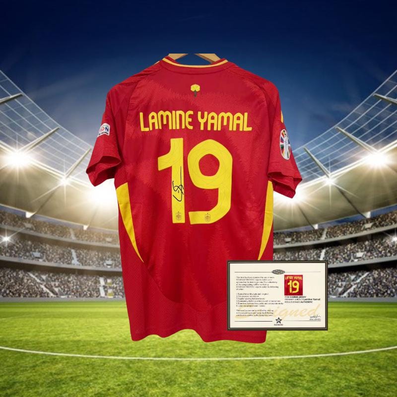 Signed Lamine Yamal Spain EURO24 Shirt - Etsy