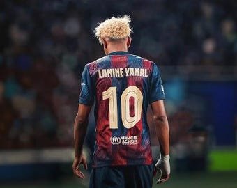 【真正証明あり】ラミン・ヤマル／直筆サイン／ユニフォーム／ジャージ／バルセロナ 真正証明あり】ラミン・ヤマル／直筆サイン／ユニフォーム／ジャージ