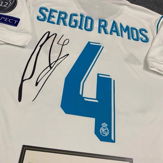 Maillot Real Madrid Signé Par Sergio Ramos - Certificat D'authenticité Beckett, Pièce Collector