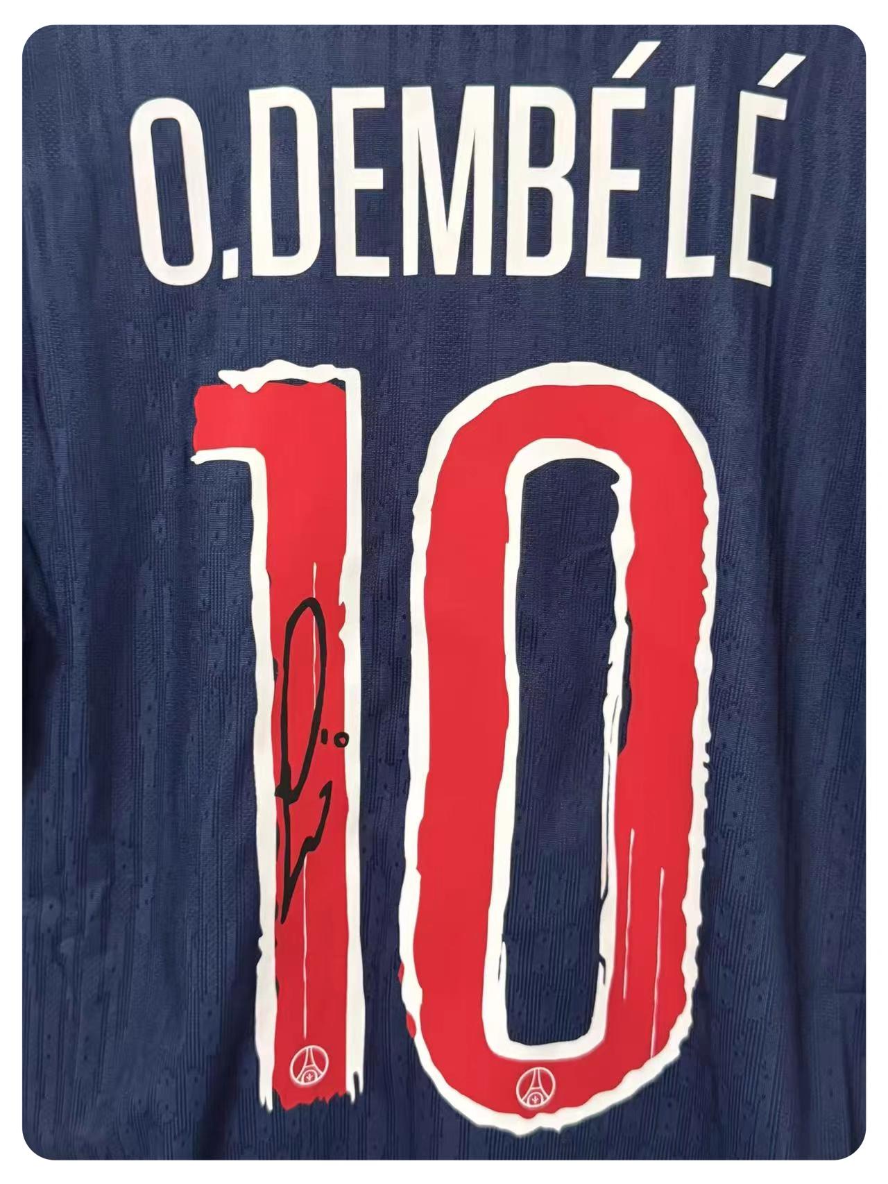 Signed Ousmane Dembele PSG 24/25 Shirt - Etsy Israel
