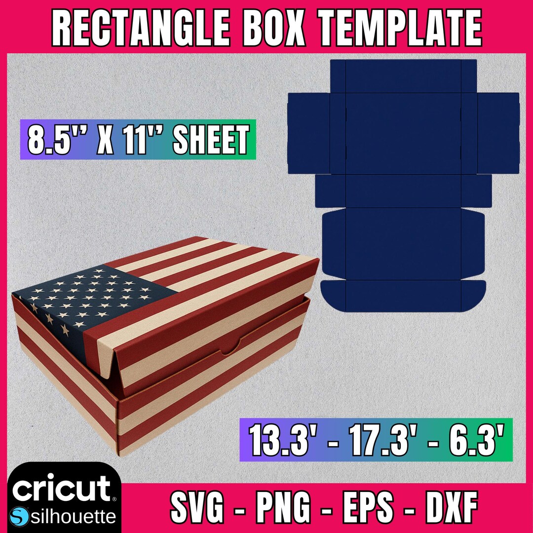 Rectangle Box Template Svg, Box Template Svg, Packaging Box Svg ...