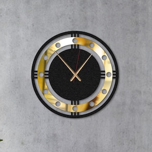 Pleksimirror clock,Modern Wall,Clock Modern Design, Housewarming Gift, Christmas Gift, Aesthetic Design, Living room clock, Metal Wall Clock