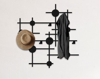 Abstrakter Kreis Wandgarderobe, dekorative Haken, moderner Mantel, Weihnachtsgeschenk, ästhetisches Design, Metall Hutablage, Eingangswand-Organisator