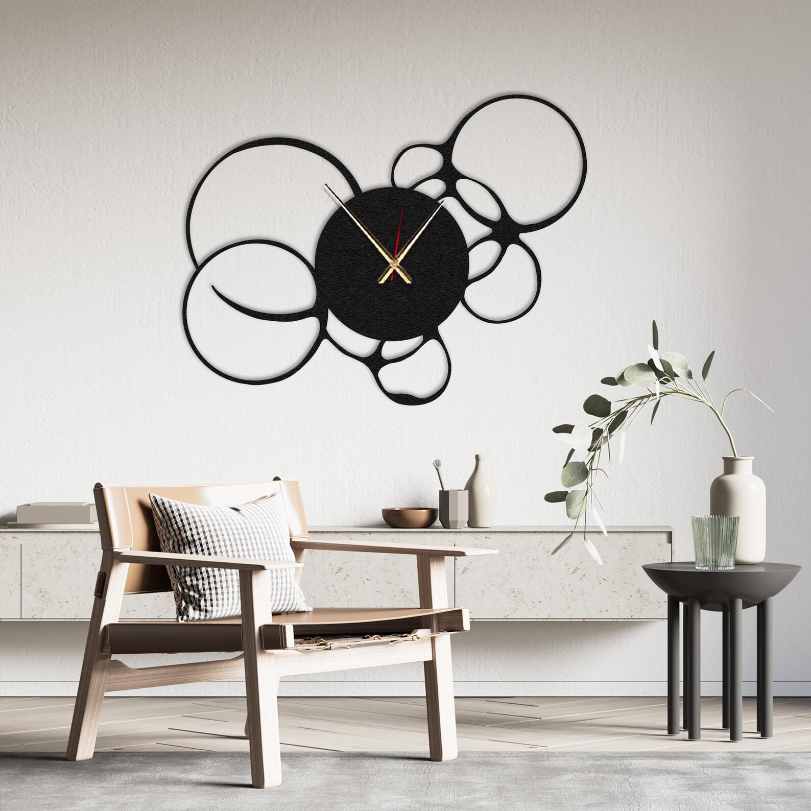 Bubble Design Luxury Modern Metal Wall Clock, Modern Design ...