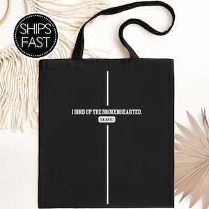 Isaiah 61:1 Therapists Gift Christian Tote Bag Custom Bible Verse Bind Up The Brokenhearted Reusable Personalised Counselor Gift Bag