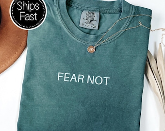 Isaías 41:10 Regalo minimalista para ella o para él Camiseta cristiana Versículo bíblico personalizado No temas la comodidad Colores® Idea de regalo personalizada