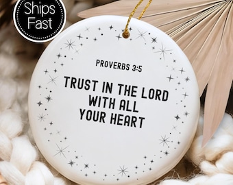Proverbs 3:5 Christian Ornament - Personalized Fathers In Law Keepsake Gift