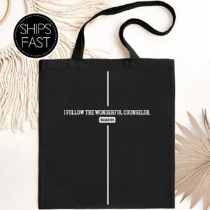 Isaiah 9:6 Therapists Gift Christian Tote Bag Custom Bible Verse Wonderful Counselor Reusable Personalised Counselor Gift Bag