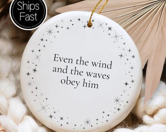Mark 4:41 Christian Ornament - Personalized Keepsake Gift