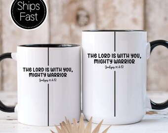 Judges 6:12 Christian Mug - Personalized Bible Verse Mothers Gift