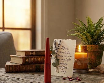 Mamma, sei la nostra luce - Accendicandele elettrico e torcia - Ricaricabile tramite USB - Un regalo premuroso per la festa della mamma dal fascino rustico