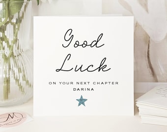 Luxury Personalised Good Luck Card: New Job, New Home, Graduation